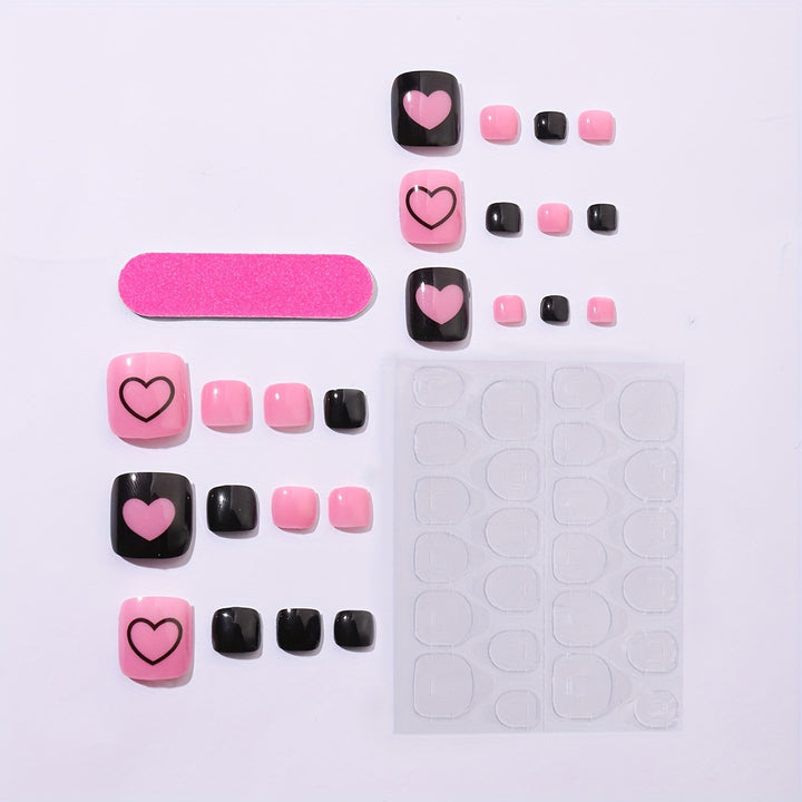Creative Nail Art Set with Heart Patterns Kalsten