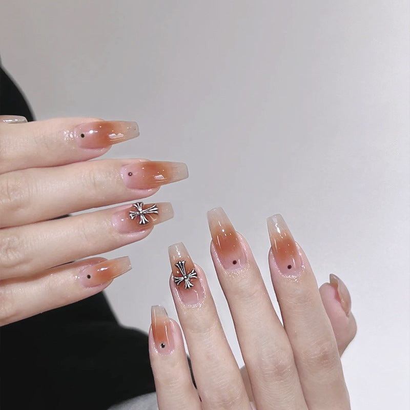 Artificial nail set with glamorous 3D decorations Kalsten