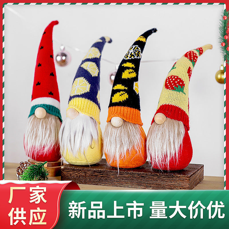 Decorative Plush Strawberry Gnome Figurine Kalsten