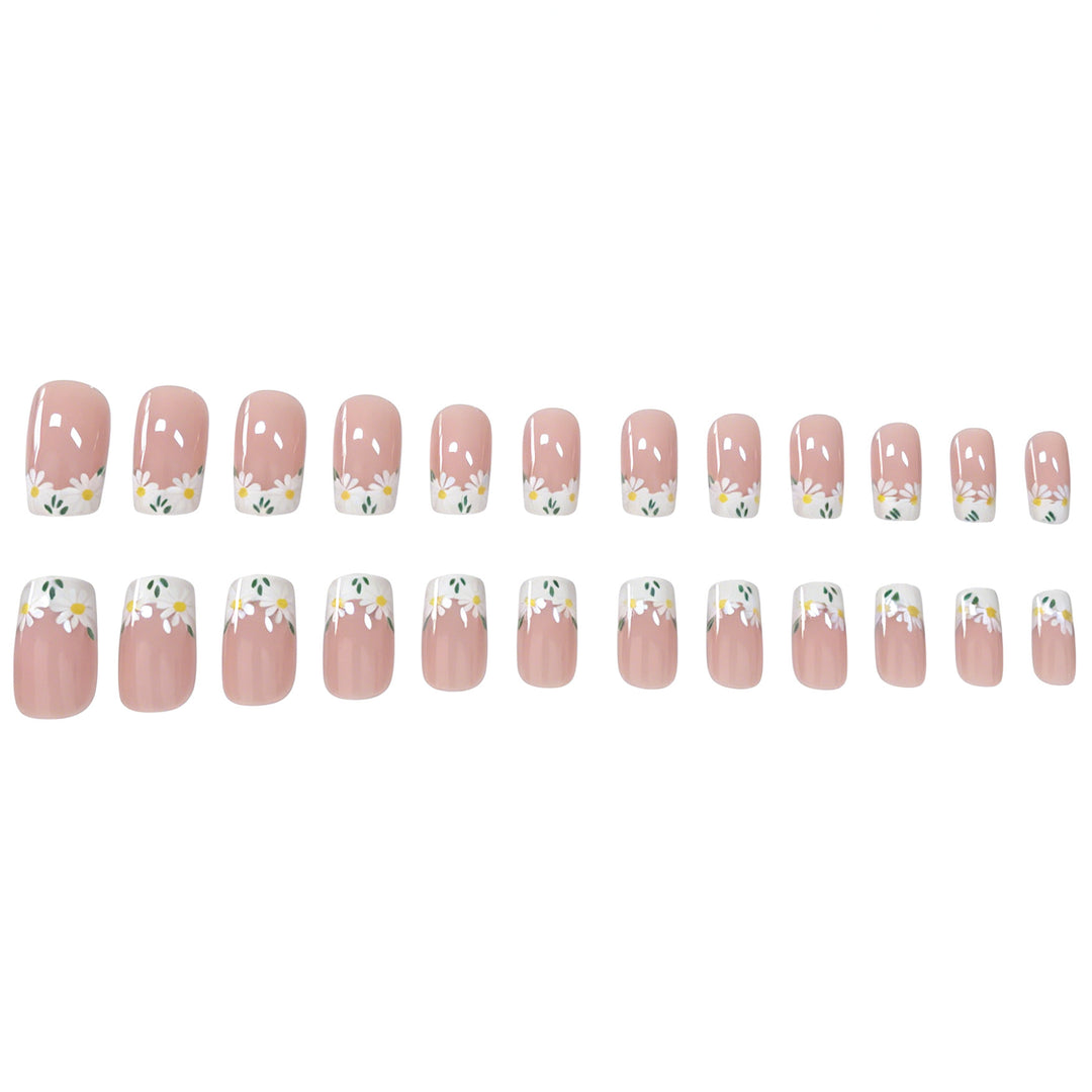 Floral French Tip Nail Enhancements Kalsten 1789915351