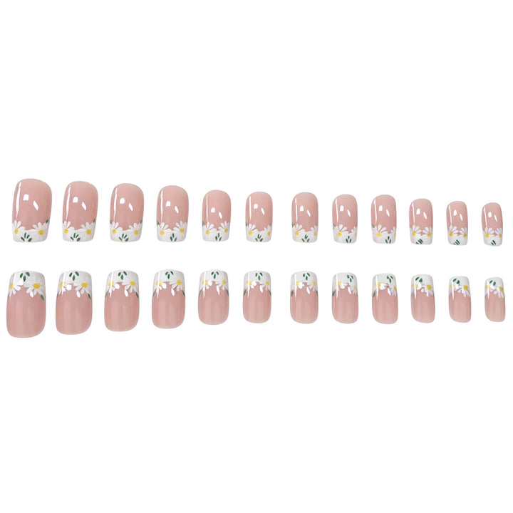 Floral French Tip Nail Enhancements Kalsten 1789915351