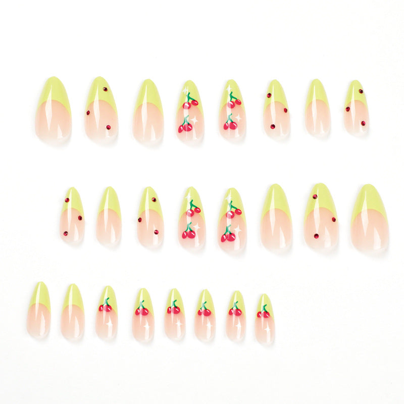Artful Press-On Nails with Fruity Design Kalsten