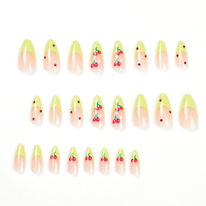 Artful Press-On Nails with Fruity Design Kalsten