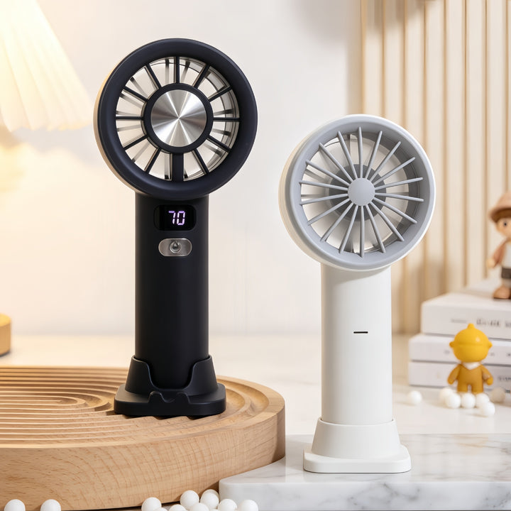 Women's portable hand fan with digital speed display Kalsten