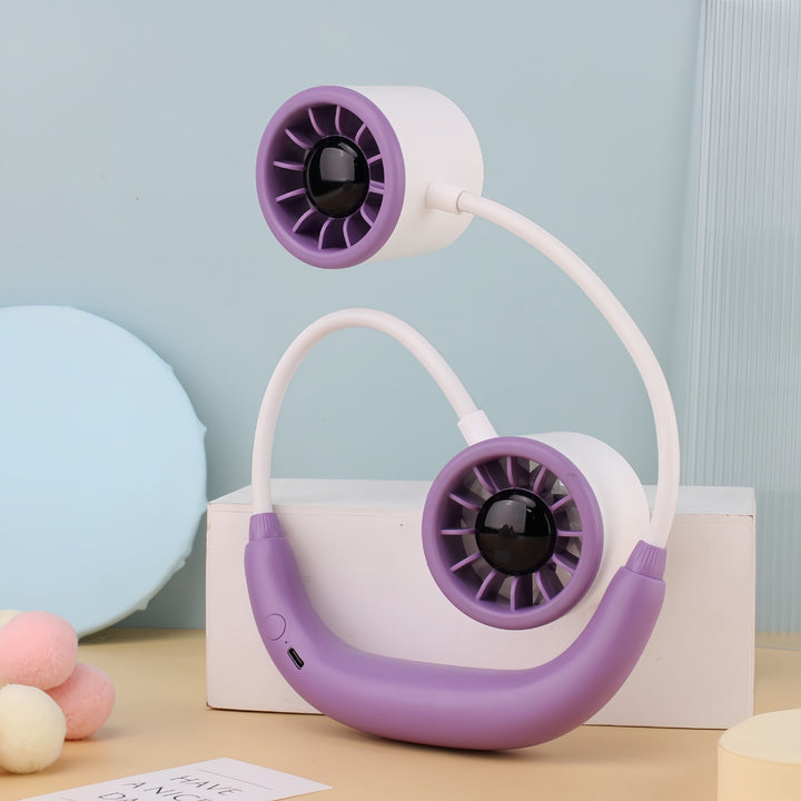 Ladies portable neck fan with dual cooling fan Kalsten