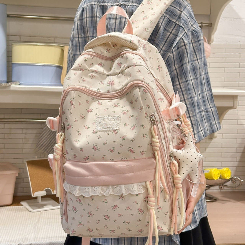 Stylish Floral Patterned Backpack Kalsten
