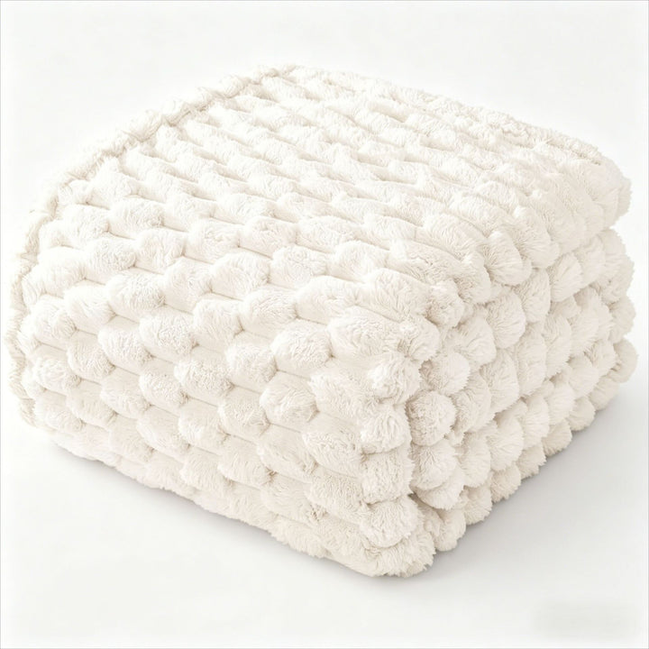 Premium Textured Plush Throw Blanket