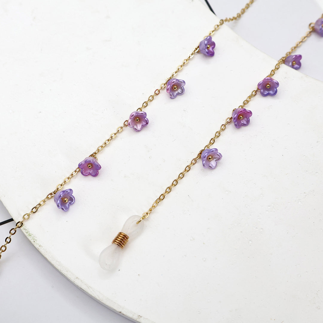 Floral Embellished Eyewear Chain Kalsten