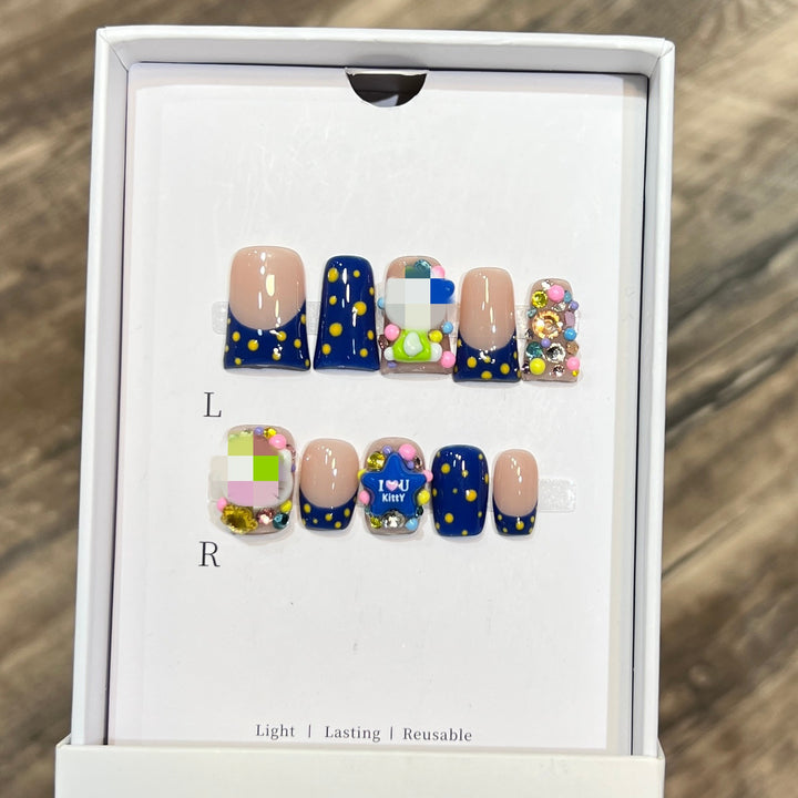 Playful Cartoon-Themed Press-On Nail Set Kalsten