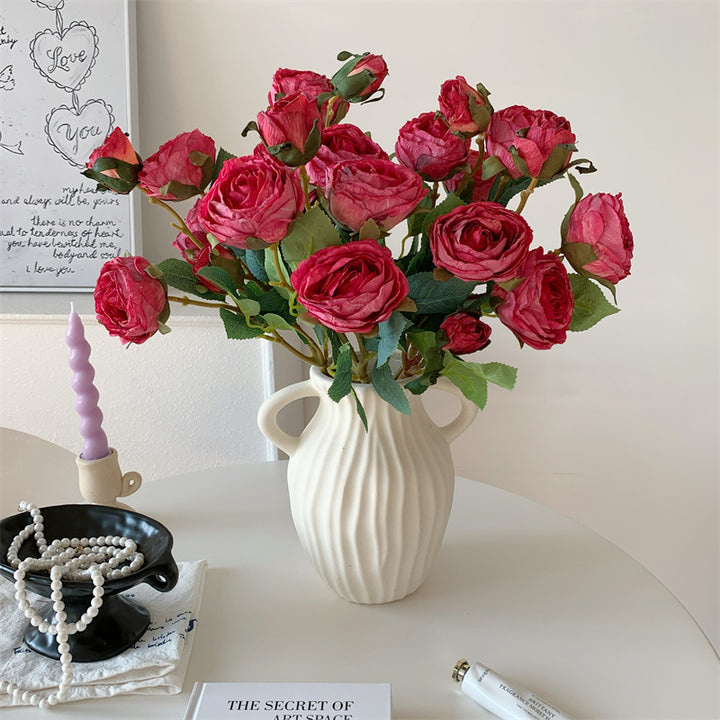 Faux Floral Rose Stem
