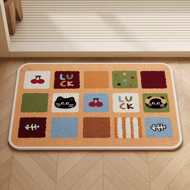 Playful Cartoon-Themed Indoor Mat