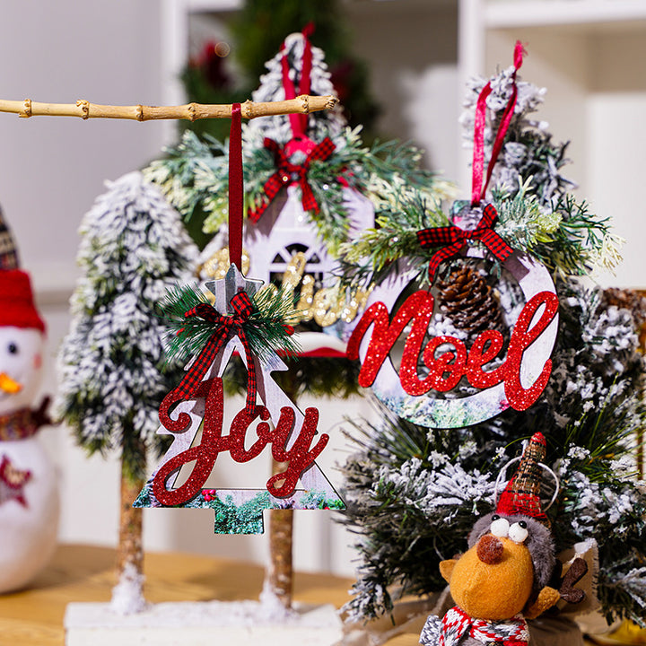 Decorative wooden sign with Christmas message Kalsten