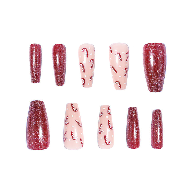 Artistic Glitter Press-On Nail Set Kalsten