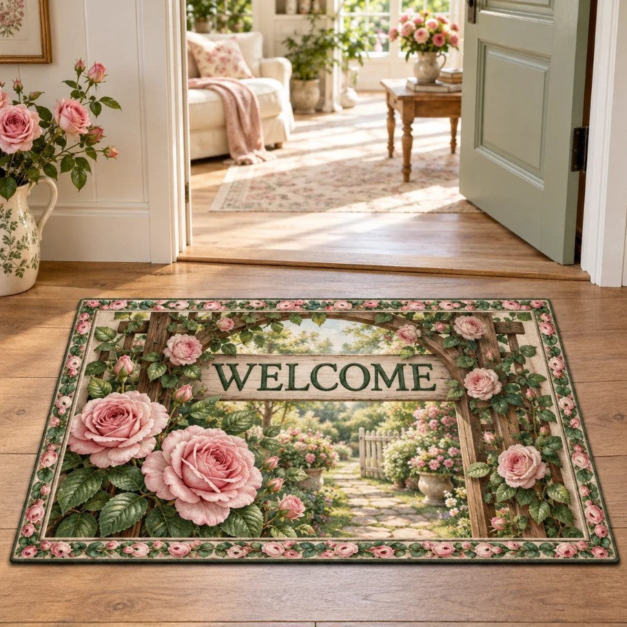 Floral Welcoming Door Mat Kalsten