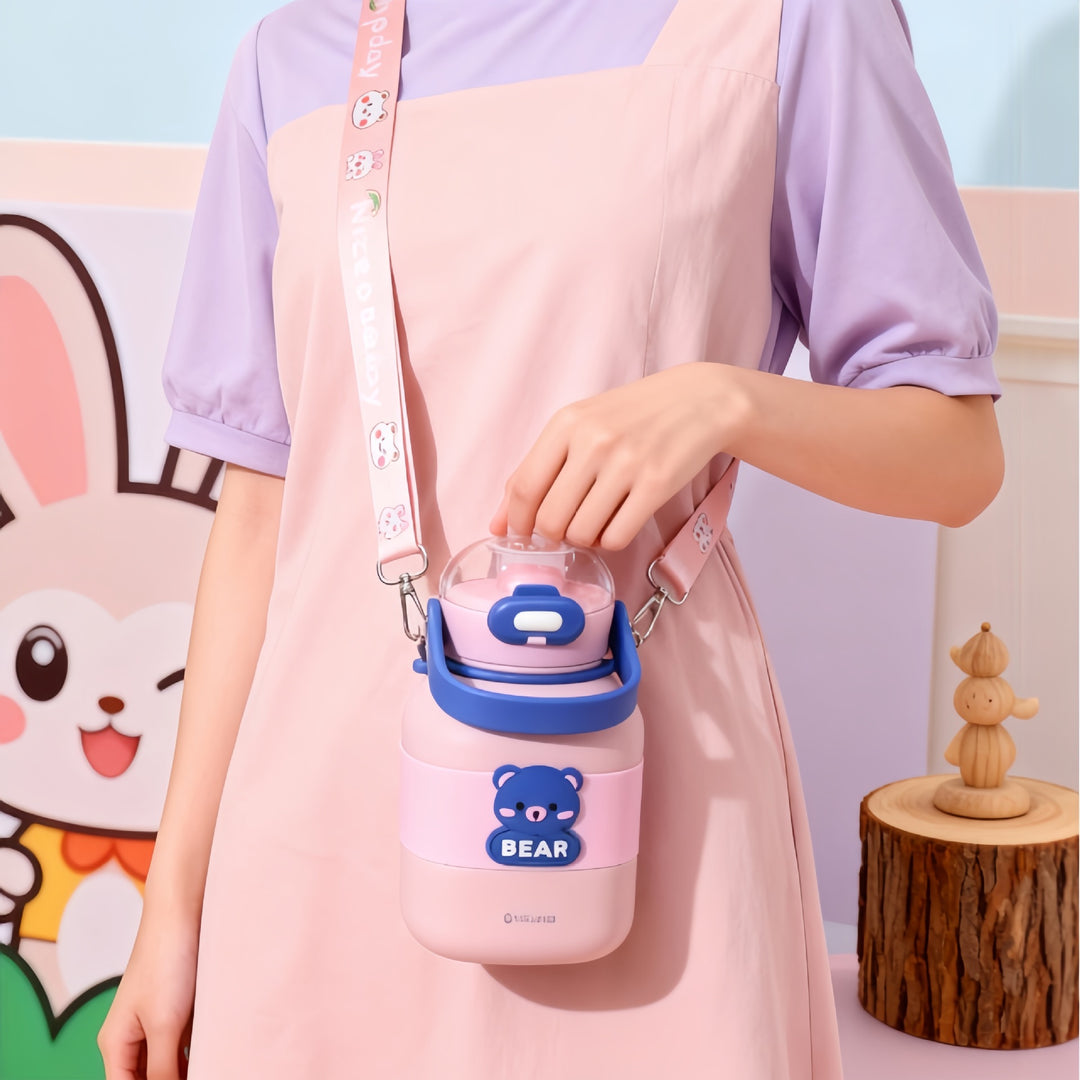 Ladies insulation drinking bottle with sweet bear motif Kalsten