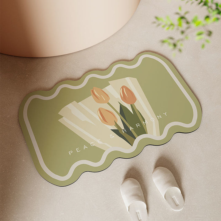 Floral Decorative Area Mat