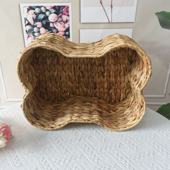 Woven Storage Basket with Organic Curved Design Kalsten