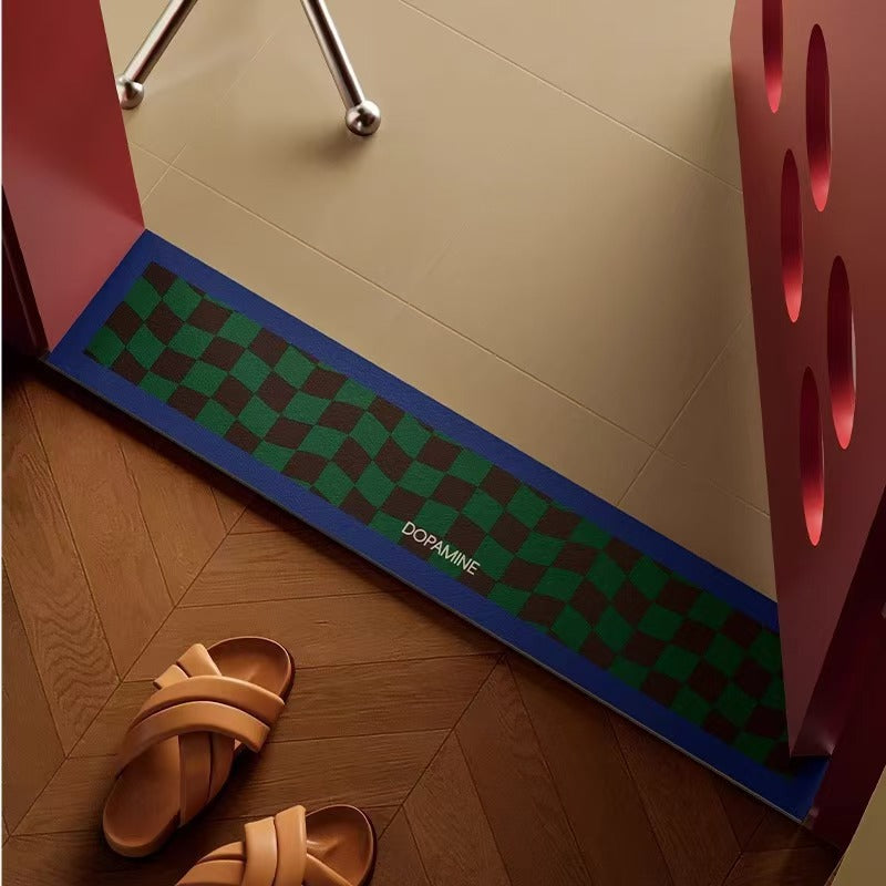 Stylish Checkered Entrance Mat