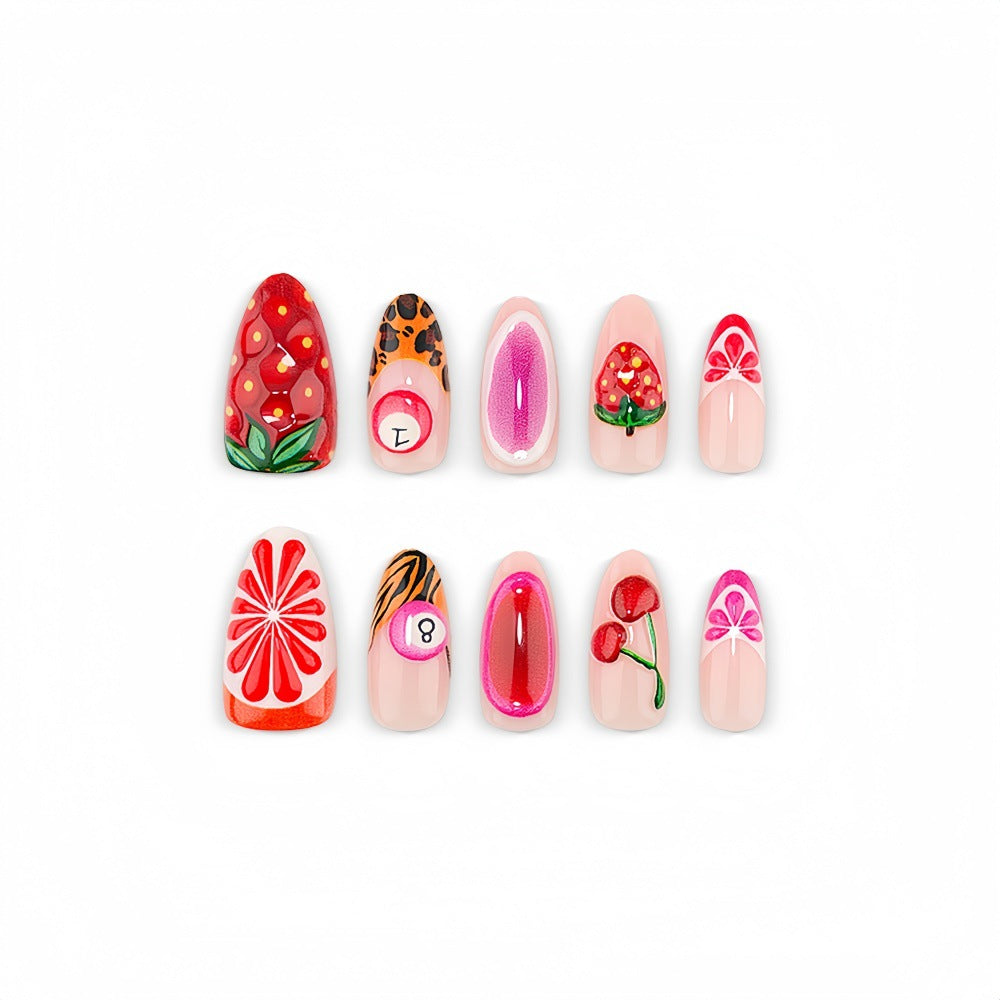Artificial nail set with fruit motifs Kalsten