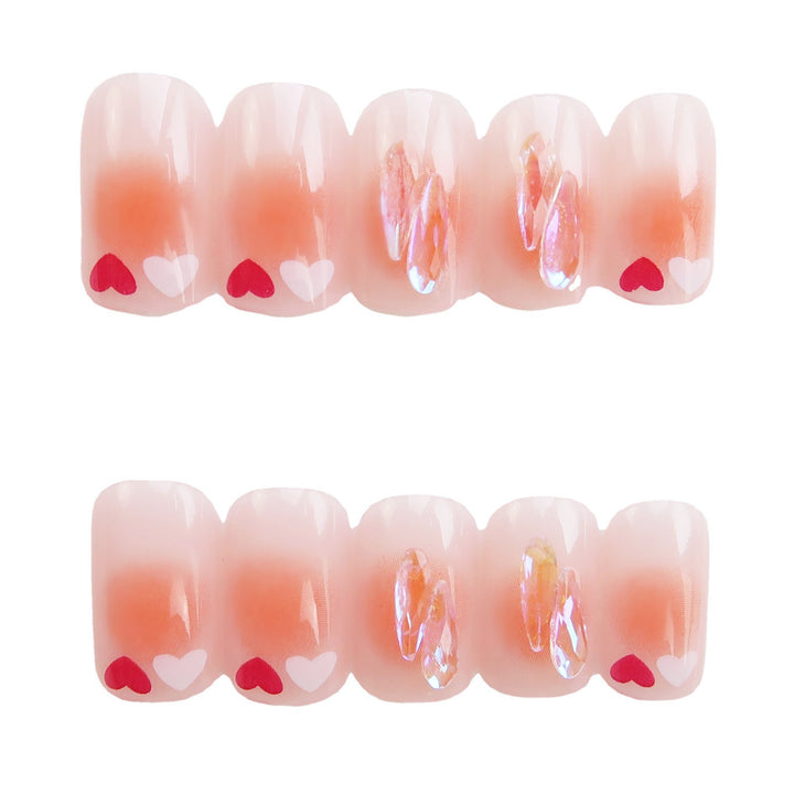 Heart-Themed Press-On Nail Set Kalsten