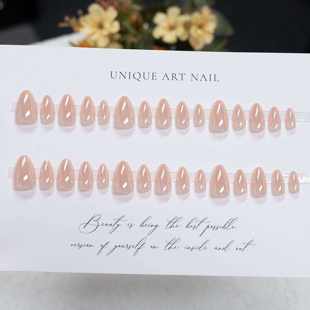 Elegant Almond-Shaped Press-On Nails