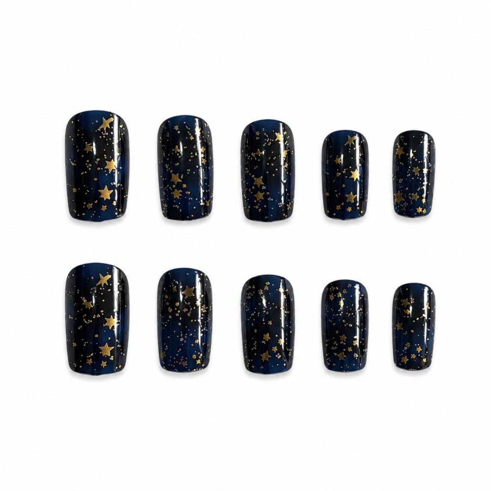 Elegant Artificial Nails In Luxurious Star Design Kalsten