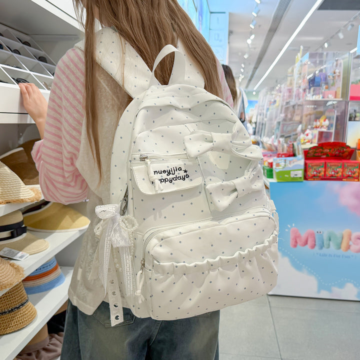 Bow-Embellished Casual Backpack Kalsten