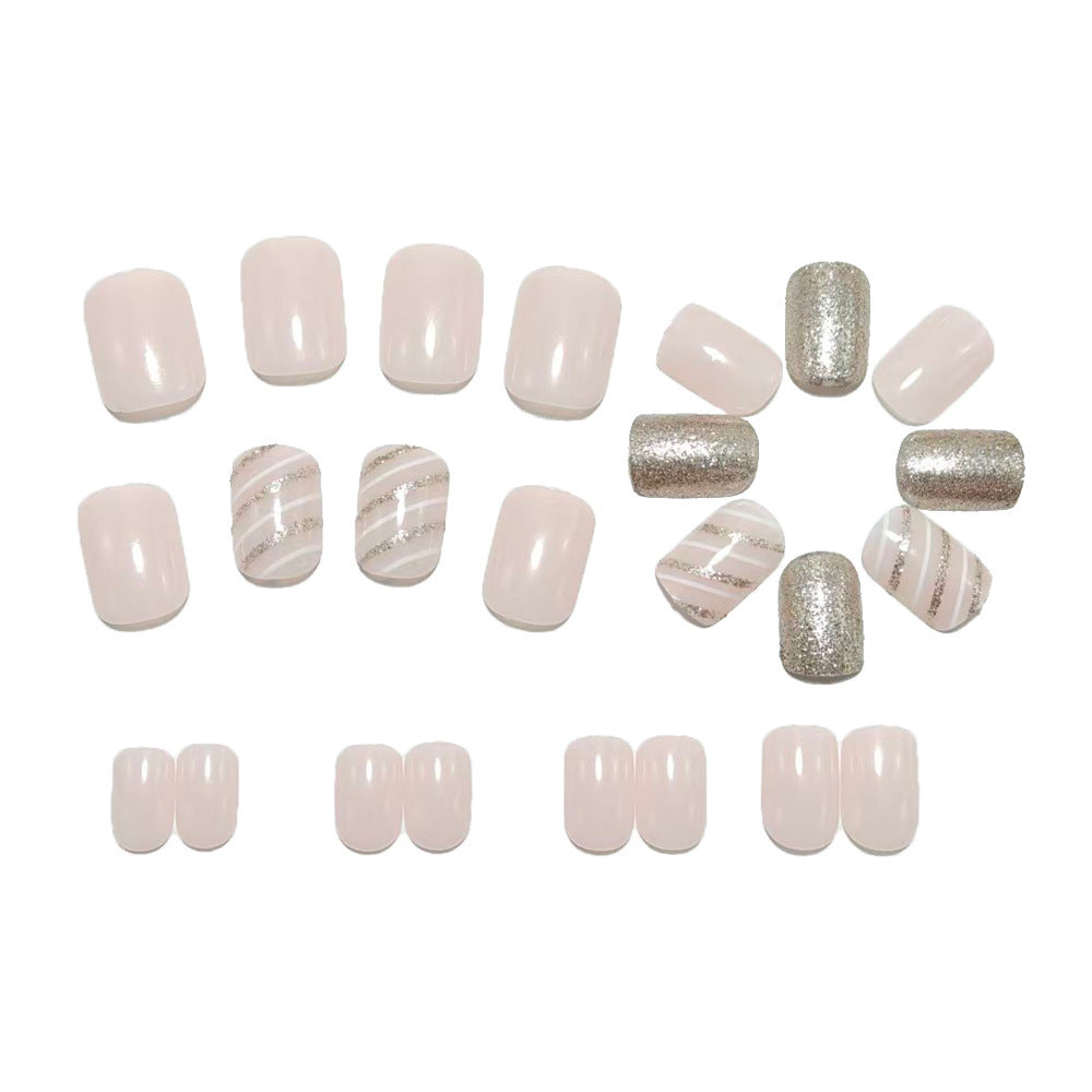 Elegant artificial nails with glitter accents Kalsten