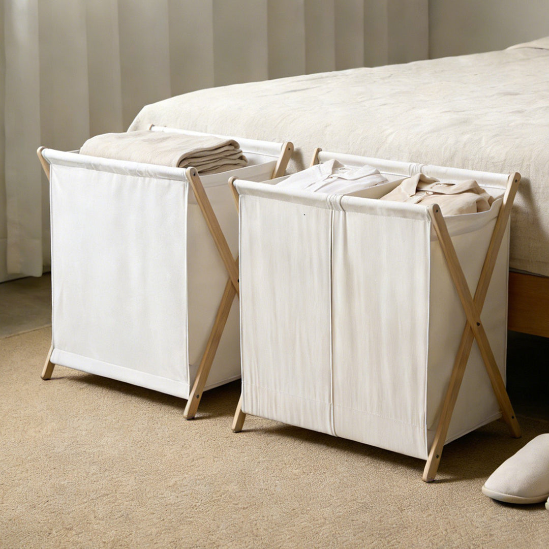 Laundry basket with practical folding mechanism Kalsten