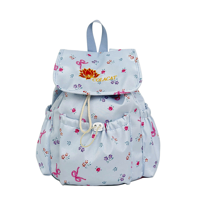 Floral-Embellished Drawstring Backpack Kalsten