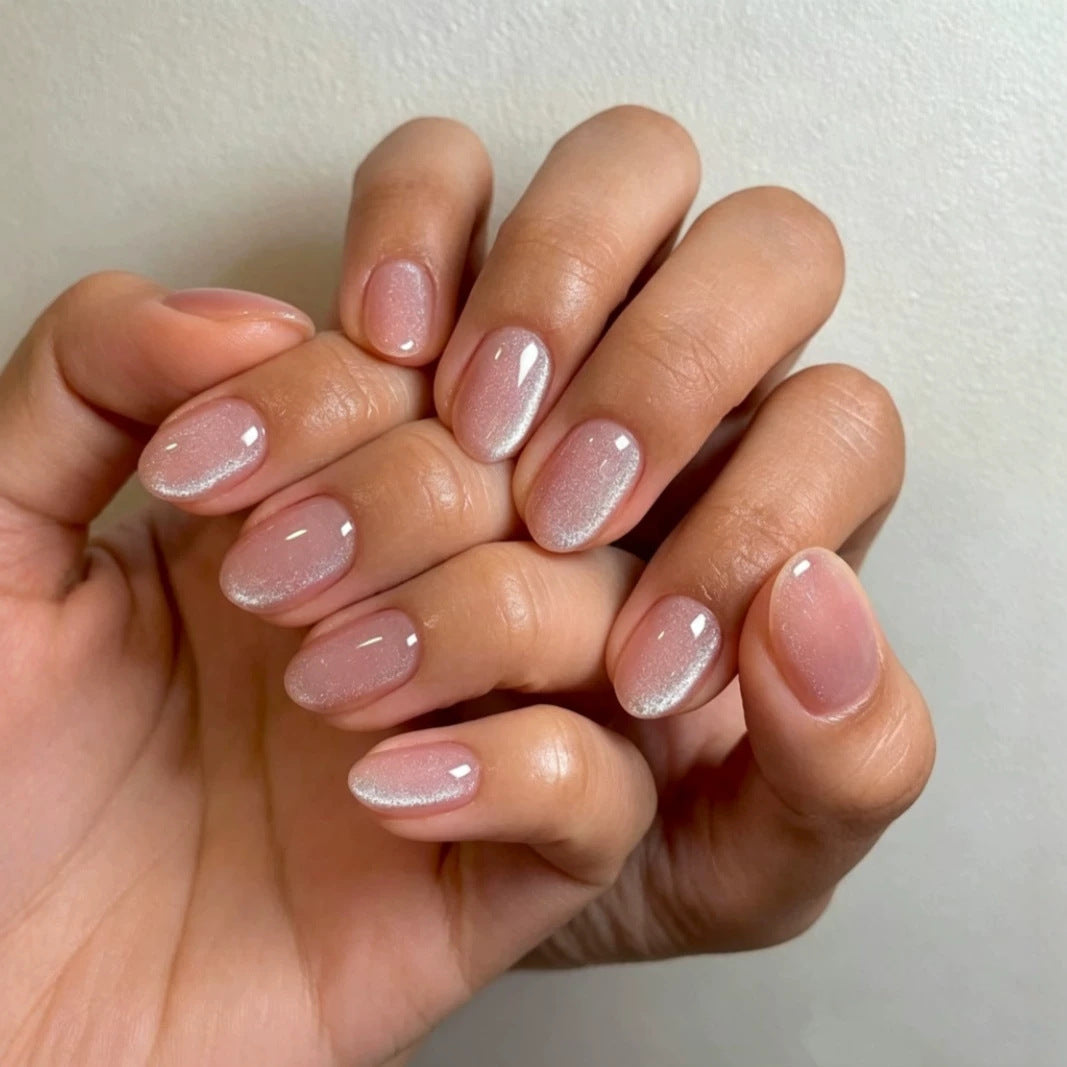 Elegant Press-On Nail Set with Glitter Finish Kalsten