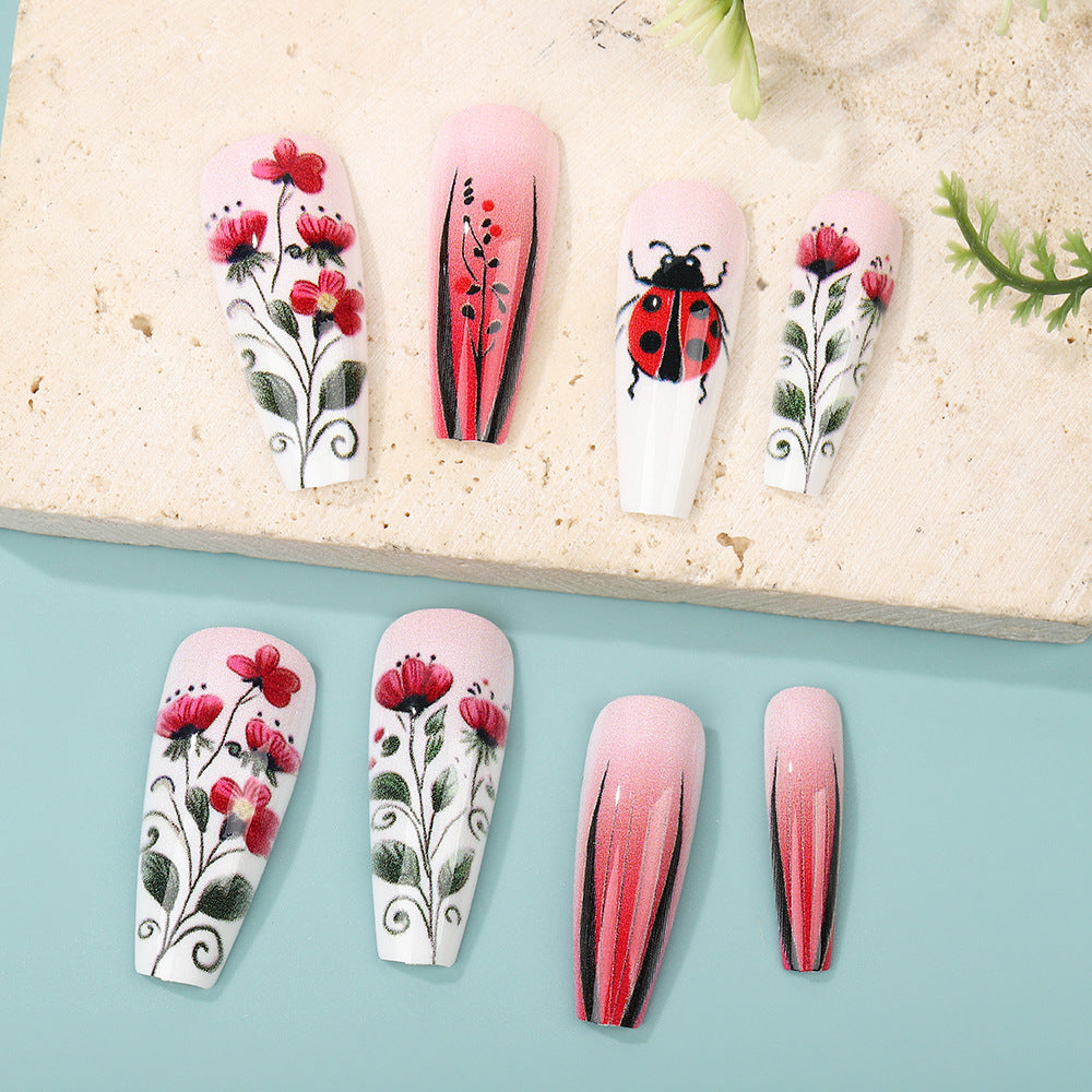 Creative Nail Art Set with Floral Motifs Kalsten