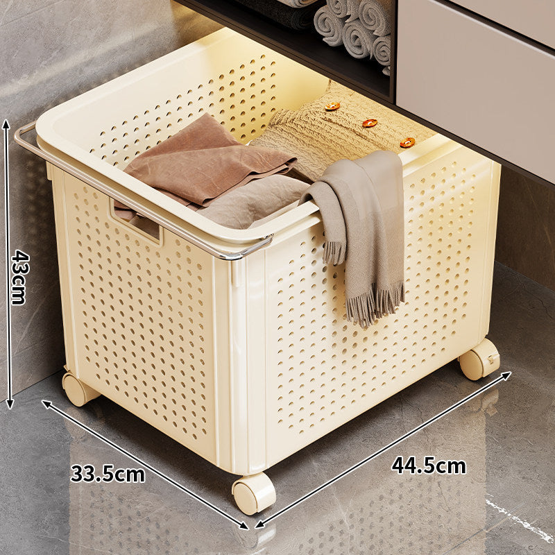 Ventilated Rolling Laundry Hamper with Removable Inner Basket and Locking Wheels