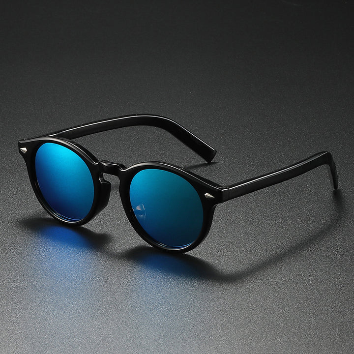Ladies Round Sunglasses with Transparent Frame and Reflective Lenses Kalsten