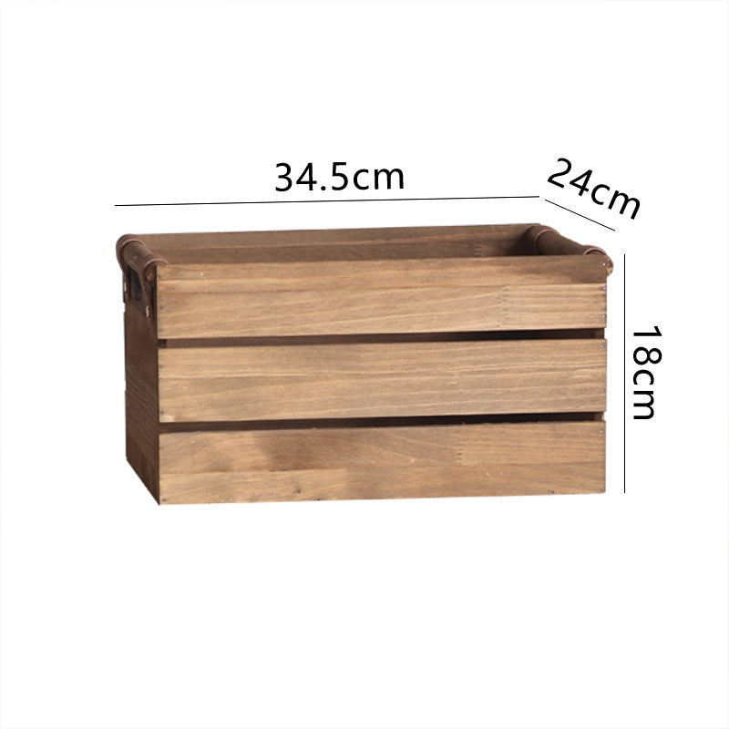 Elegant storage basket made of solid wood Kalsten