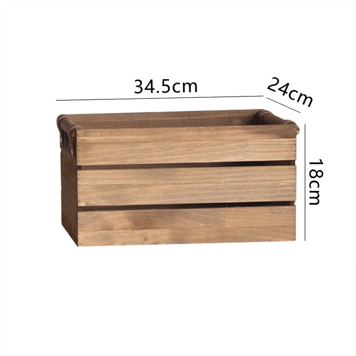 Elegant storage basket made of solid wood Kalsten