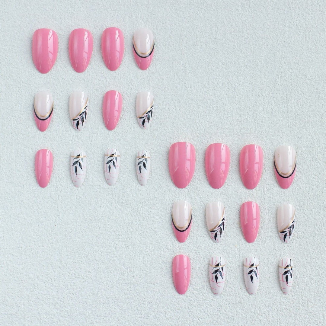 Elegant Floral Art Nail Set