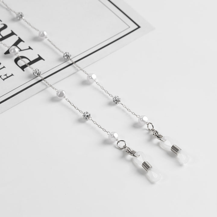 Pearl and Crystal Decor Eyewear Chain Kalsten