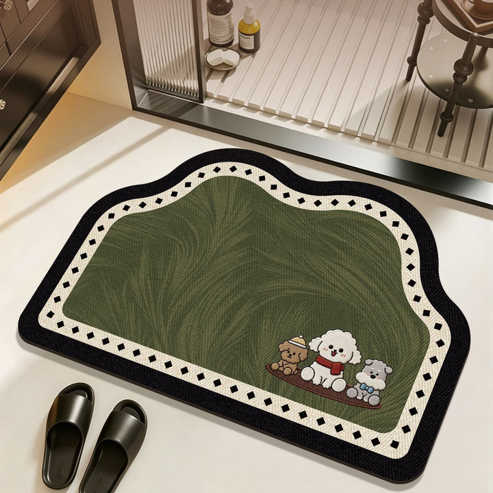 Playful Animal-Themed Bathroom Mat Kalsten