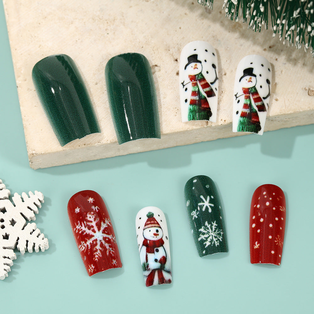 Festive artificial nails with wintry motifs Kalsten