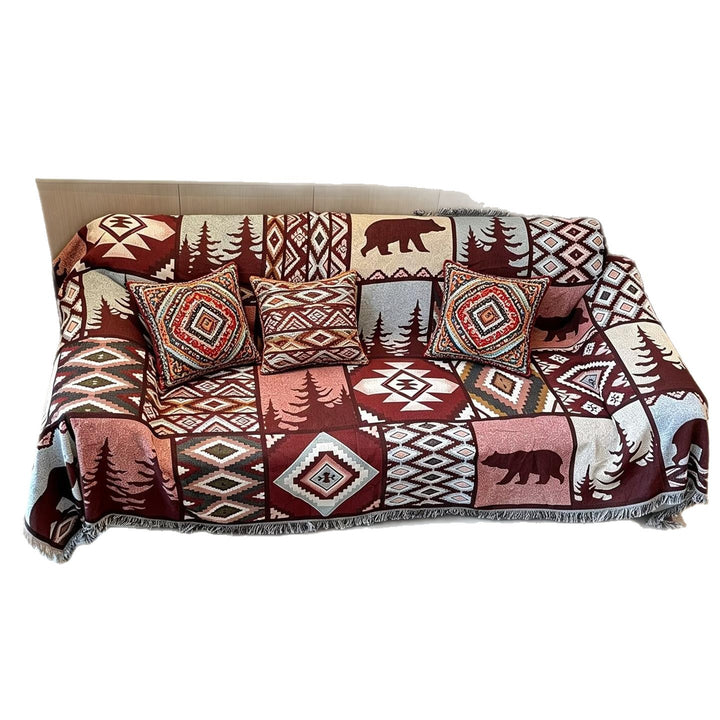 Cozy Geometric Patterned Throw Blanket