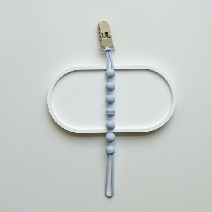 Infant Teething Bead Pacifier Holder Clip with Secure Clamp