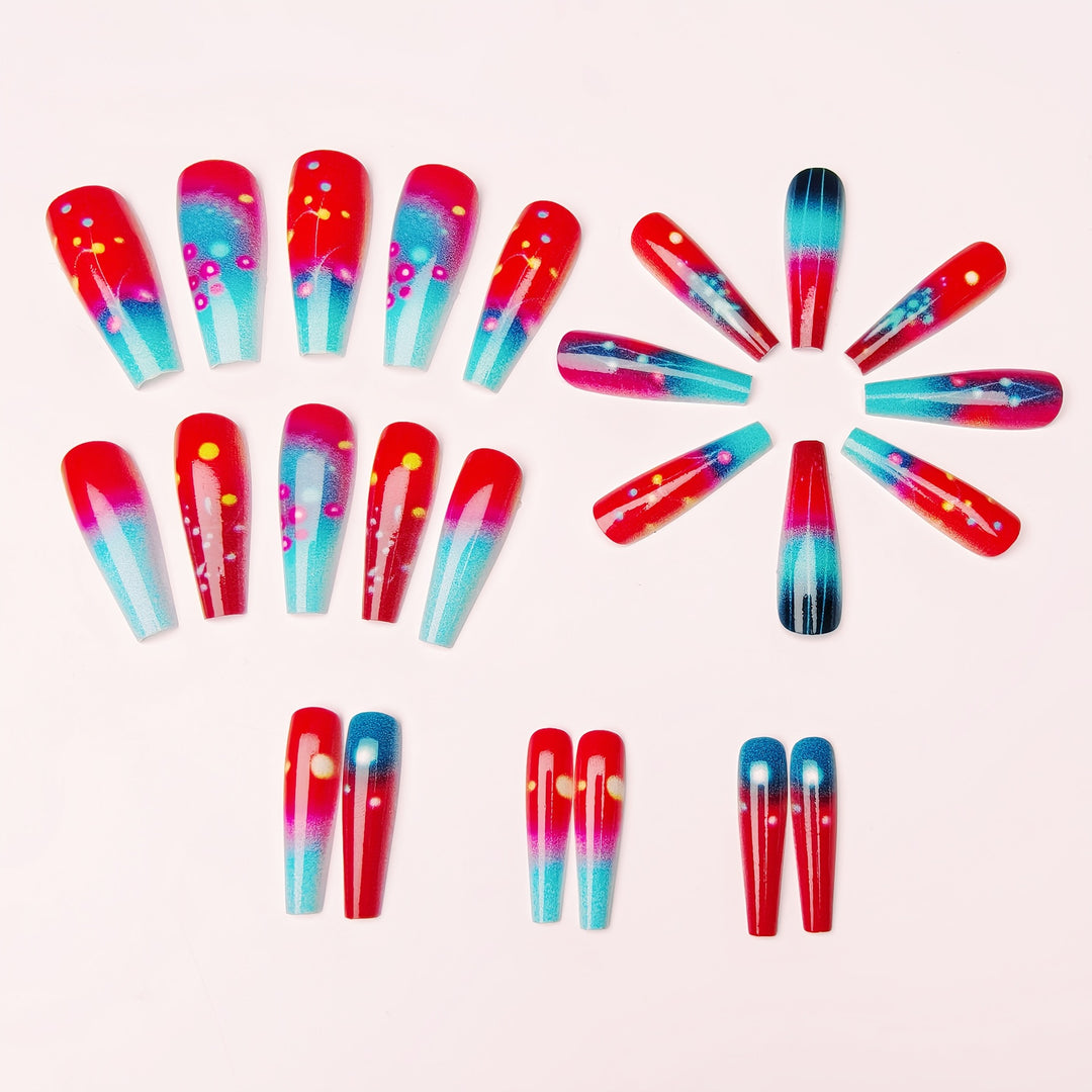 Artificial nails with luminous gradient design Kalsten