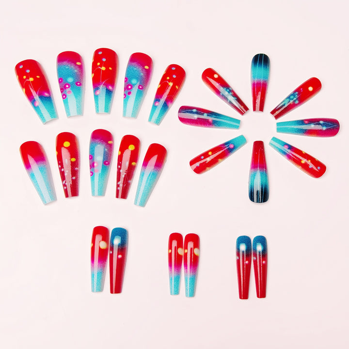Artificial nails with luminous gradient design Kalsten