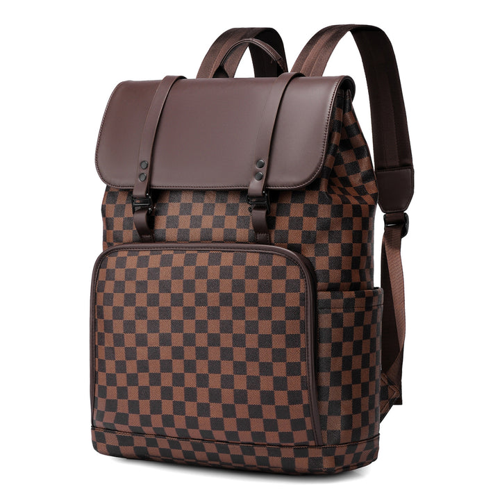 Stylish Checkerboard Pattern Backpack Kalsten