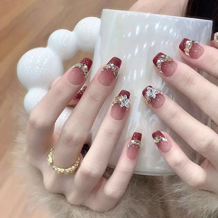 Decorative Glittered Press-On Nail Set Kalsten