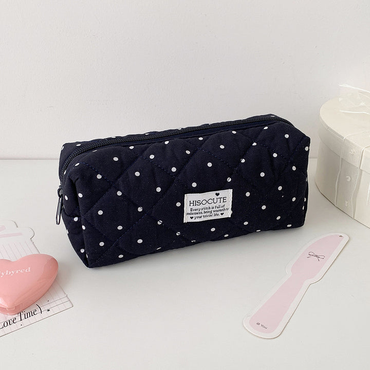 Quilted Cosmetic Pencil Case