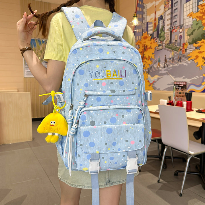 Playful Polka Dot School Backpack Kalsten