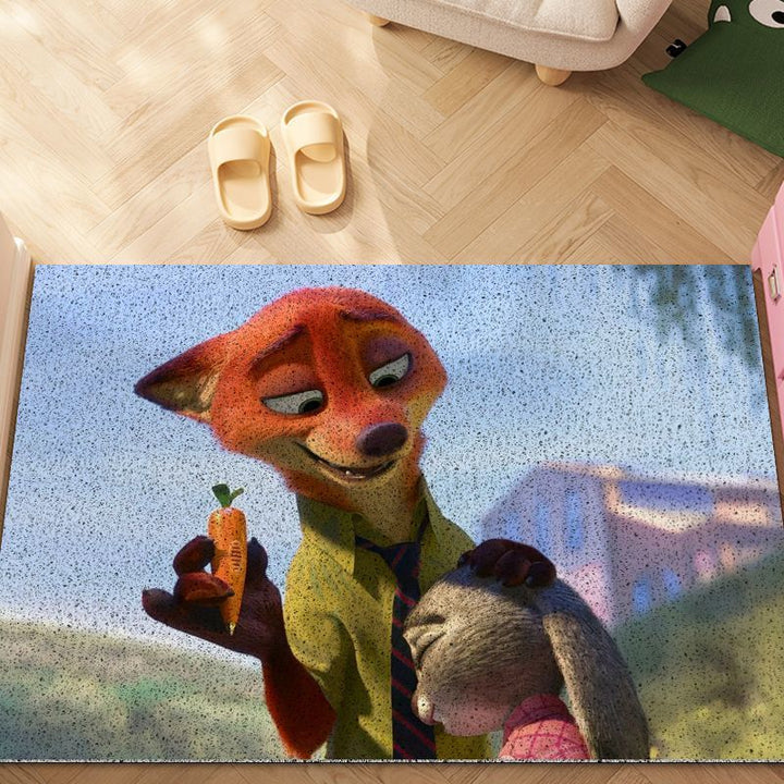Cartoon Illustrated Area Rug