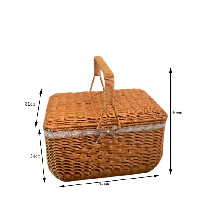 Elegant Woven Picnic Basket Kalsten